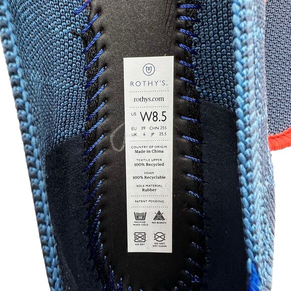 Rothy’s‎ The Flat Indigo Gingham Retired Women’s Size 8.5 - Picture 9 of 9